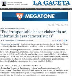 El Poder Ejecutivo de Tucumán tilda de "irresponsable" al informe judicial